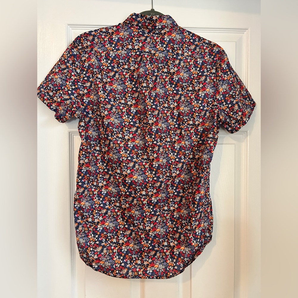 J. Crew Red and Blue Casual Button Down Shirt Liberty Fabric collection - Picture 3 of 3